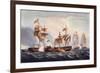 Capture of La Minerve, Print Made by Thomas Sutherland, from 'The Naval Achievements of Great…-Thomas Whitcombe-Framed Giclee Print