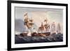 Capture of La Minerve, Print Made by Thomas Sutherland, from 'The Naval Achievements of Great…-Thomas Whitcombe-Framed Giclee Print