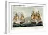 Capture of La Pomone, L'Engageante and La Babet, April 23rd 1794-Thomas Whitcombe-Framed Giclee Print