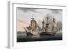 Capture of La Reunion, October 21st 1793, from 'The Naval Achievements of Great Britain'-Thomas Whitcombe-Framed Giclee Print