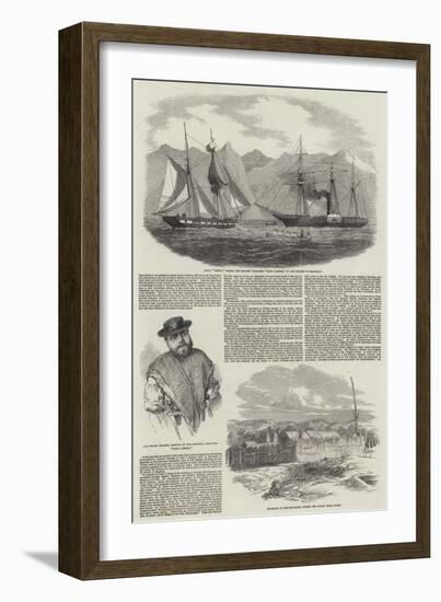 Capture of Magellan Pirates by HMS Virago-null-Framed Giclee Print