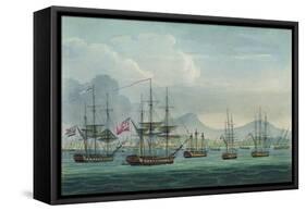 Capture of Maria Riggersbergen on October 18th, 1806 for 'The Naval Chronology of Great Britain'-Thomas Whitcombe-Framed Stretched Canvas