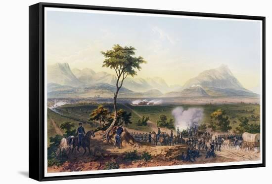 Capture of Monterey, from the War between the United States and Mexico, Pub. 1851 (Colour Lithograp-Carl Nebel-Framed Stretched Canvas