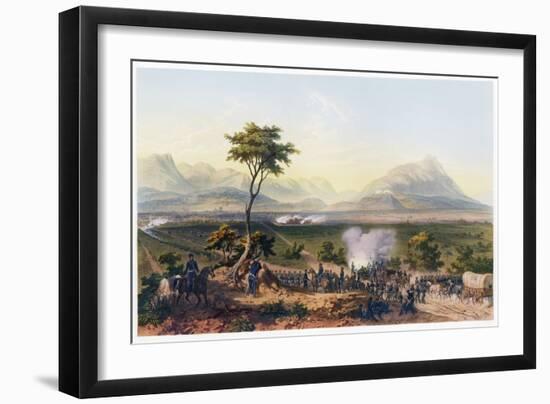 Capture of Monterey, from the War between the United States and Mexico, Pub. 1851 (Colour Lithograp-Carl Nebel-Framed Giclee Print