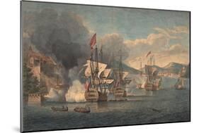 Capture of Porto Bello by Admiral Edward Vernon on 22 November 1739-Samuel Scott-Mounted Giclee Print