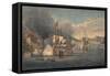 Capture of Porto Bello by Admiral Edward Vernon on 22 November 1739-Samuel Scott-Framed Stretched Canvas