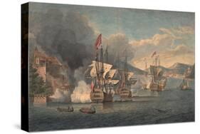 Capture of Porto Bello by Admiral Edward Vernon on 22 November 1739-Samuel Scott-Stretched Canvas