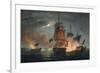 Capture of the Badere Zaffer, Naval Achievements of Great Britain Jenkins, c.1808-Thomas Whitcombe-Framed Giclee Print