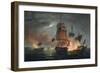 Capture of the Badere Zaffer, Naval Achievements of Great Britain Jenkins, c.1808-Thomas Whitcombe-Framed Giclee Print