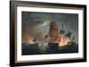 Capture of the Badere Zaffer, Naval Achievements of Great Britain Jenkins, c.1808-Thomas Whitcombe-Framed Giclee Print