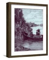 Capture of the Calloway girls-Howard Pyle-Framed Giclee Print