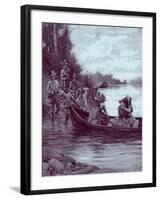 Capture of the Calloway girls-Howard Pyle-Framed Giclee Print