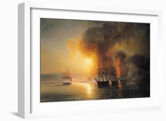 Capture of the Fort of Saint-Jean-D'Ulloa on 23rd November 1838, 1839-Baron Theodore Gudin-Framed Giclee Print