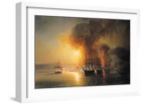 Capture of the Fort of Saint-Jean-D'Ulloa on 23rd November 1838, 1839-Baron Theodore Gudin-Framed Giclee Print