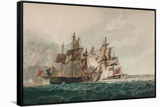 'Capture of the 'Furieuse'', c1810-George Webster-Framed Stretched Canvas