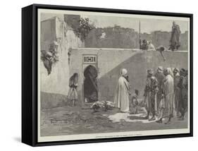 Capture of the Kasbah of Arbaa by Berber Troops in Morocco-Gabriel Nicolet-Framed Stretched Canvas
