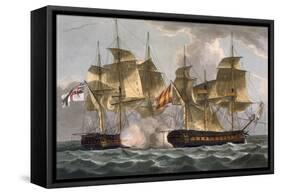 Capture of the Mahonesa, October 13th 1796, Engraved by Thomas Sutherland-Thomas Whitcombe-Framed Stretched Canvas