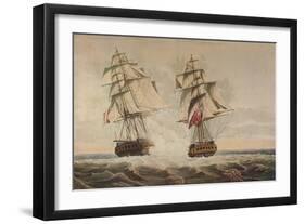 'Capture of the President', c1815-Thomas Buttersworth-Framed Giclee Print