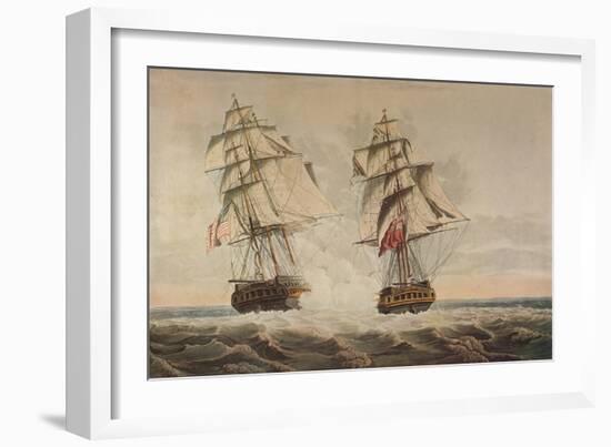 'Capture of the President', c1815-Thomas Buttersworth-Framed Giclee Print