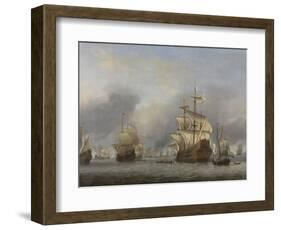 Capture of the Royal Prince, c.1670-Willem Van De, The Younger Velde-Framed Giclee Print