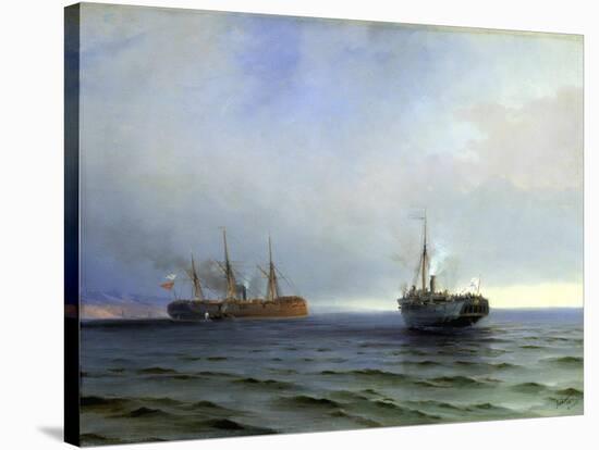 Capture of the Turkish Military Transport 'Messina, 13th December 1877-Ivan Konstantinovich Aivazovsky-Stretched Canvas