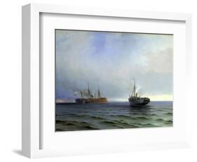 Capture of the Turkish Military Transport 'Messina, 13th December 1877-Ivan Konstantinovich Aivazovsky-Framed Giclee Print