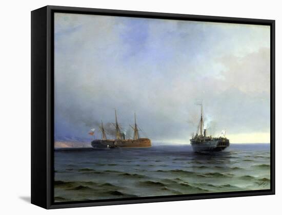 Capture of the Turkish Military Transport 'Messina, 13th December 1877-Ivan Konstantinovich Aivazovsky-Framed Stretched Canvas