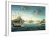 Capture of the Us Frigate 'Essex' by B.M Frigate 'Phoebe' and Sloop 'Cherub' in the Bay of…-George Ropes-Framed Giclee Print