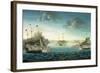 Capture of the Us Frigate 'Essex' by B.M Frigate 'Phoebe' and Sloop 'Cherub' in the Bay of…-George Ropes-Framed Giclee Print