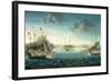 Capture of the Us Frigate 'Essex' by B.M Frigate 'Phoebe' and Sloop 'Cherub' in the Bay of…-George Ropes-Framed Giclee Print