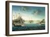 Capture of the Us Frigate 'Essex' by B.M Frigate 'Phoebe' and Sloop 'Cherub' in the Bay of…-George Ropes-Framed Giclee Print