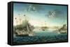 Capture of the Us Frigate 'Essex' by B.M Frigate 'Phoebe' and Sloop 'Cherub' in the Bay of…-George Ropes-Framed Stretched Canvas