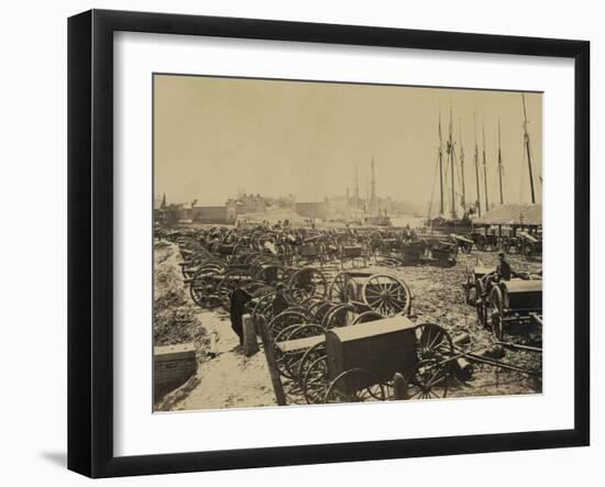 Captured Confederate Guns at Richmond, c.1865-Andrew J^ Johnson-Framed Photo