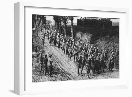 Captured French Soldiers, the Somme, France, World War I, 1917-null-Framed Giclee Print