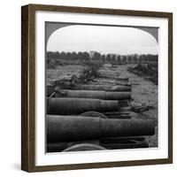 Captured German Guns, Brussels, Belgium, World War I, 1914-1918-null-Framed Photographic Print