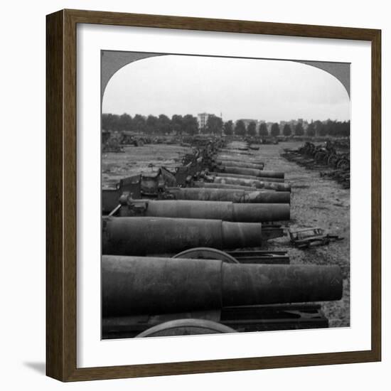 Captured German Guns, Brussels, Belgium, World War I, 1914-1918-null-Framed Photographic Print