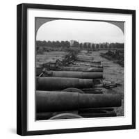 Captured German Guns, Brussels, Belgium, World War I, 1914-1918-null-Framed Photographic Print