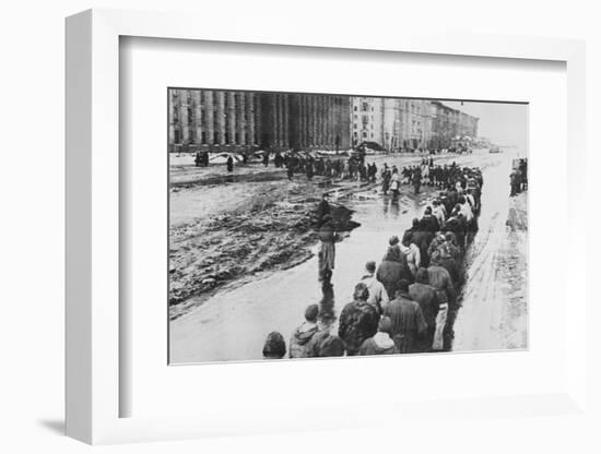 Captured German Soldiers Marching-null-Framed Photographic Print