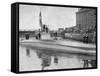 Captured German Submarine Minelayer is on View in the Thames London-null-Framed Stretched Canvas