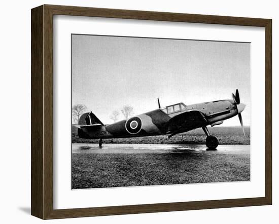 Captured Messerschmitt 109G, Britain; Second World War, 1944-null-Framed Art Print