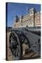 Captured Turkish Cannon, Union Flag at Half Mast on Old Admiralty Building, Horse Guards Parade-Eleanor Scriven-Stretched Canvas