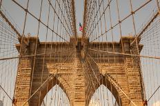 Detail of Historic Brooklyn Bridge in New York-CaptureLight-Photographic Print