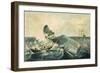 Capturing a Sperm Whale, Engraved by J. Hill, Published 1835-William Page-Framed Giclee Print