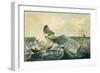 Capturing a Sperm Whale, Engraved by J. Hill, Published 1835-William Page-Framed Giclee Print