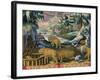 Capturing Leopards, Plate 15 from Venationes Ferarum, Avium, Piscium-Jan van der Straet-Framed Giclee Print