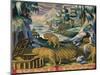 Capturing Leopards, Plate 15 from Venationes Ferarum, Avium, Piscium-Jan van der Straet-Mounted Giclee Print