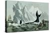 Capturing the Whale-Currier & Ives-Stretched Canvas