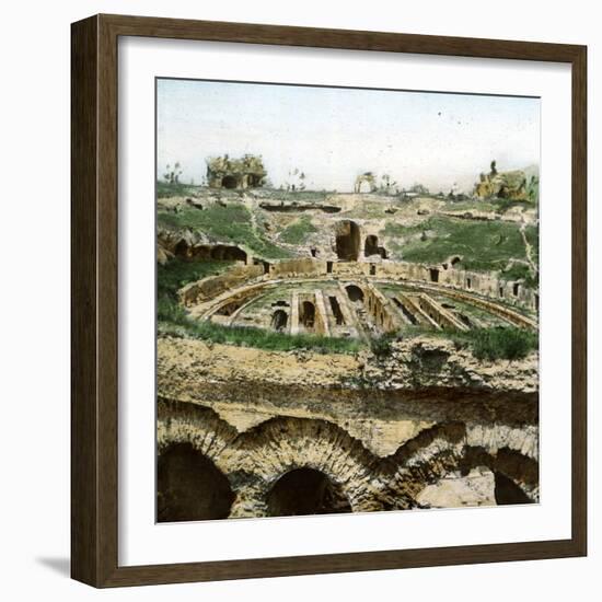 Capua (Italy), the Amphitheatre (Ist Century), Circa 1865-Leon, Levy et Fils-Framed Photographic Print