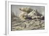 Car and Driver Struggling in Talcum-like Dust During Mint 400 "Off the Road" Race Across the Desert-Bill Eppridge-Framed Photographic Print