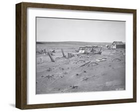 Car and Farm Machinery Buried by Dust and Sand, Dallas, South Dakota, 1936-null-Framed Giclee Print